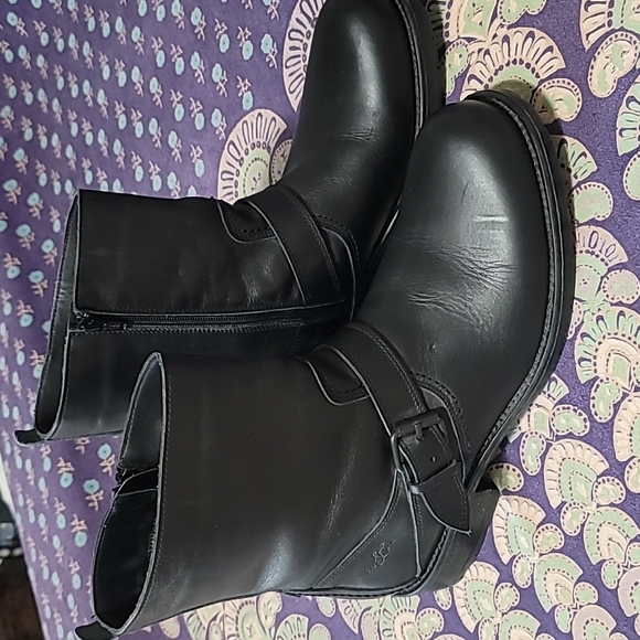 Bos. & Co. Tilton Moto Boots Leather Zip Up - Picture 3 of 7